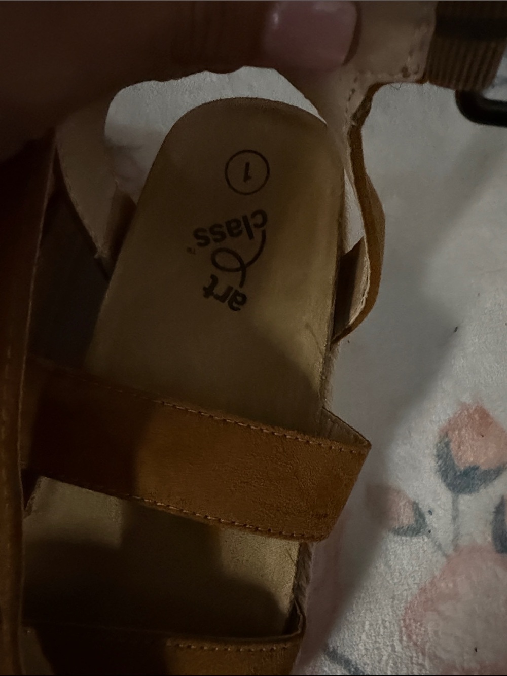 art class Brown Suede Strappy Sandals - Picture 3 of 3